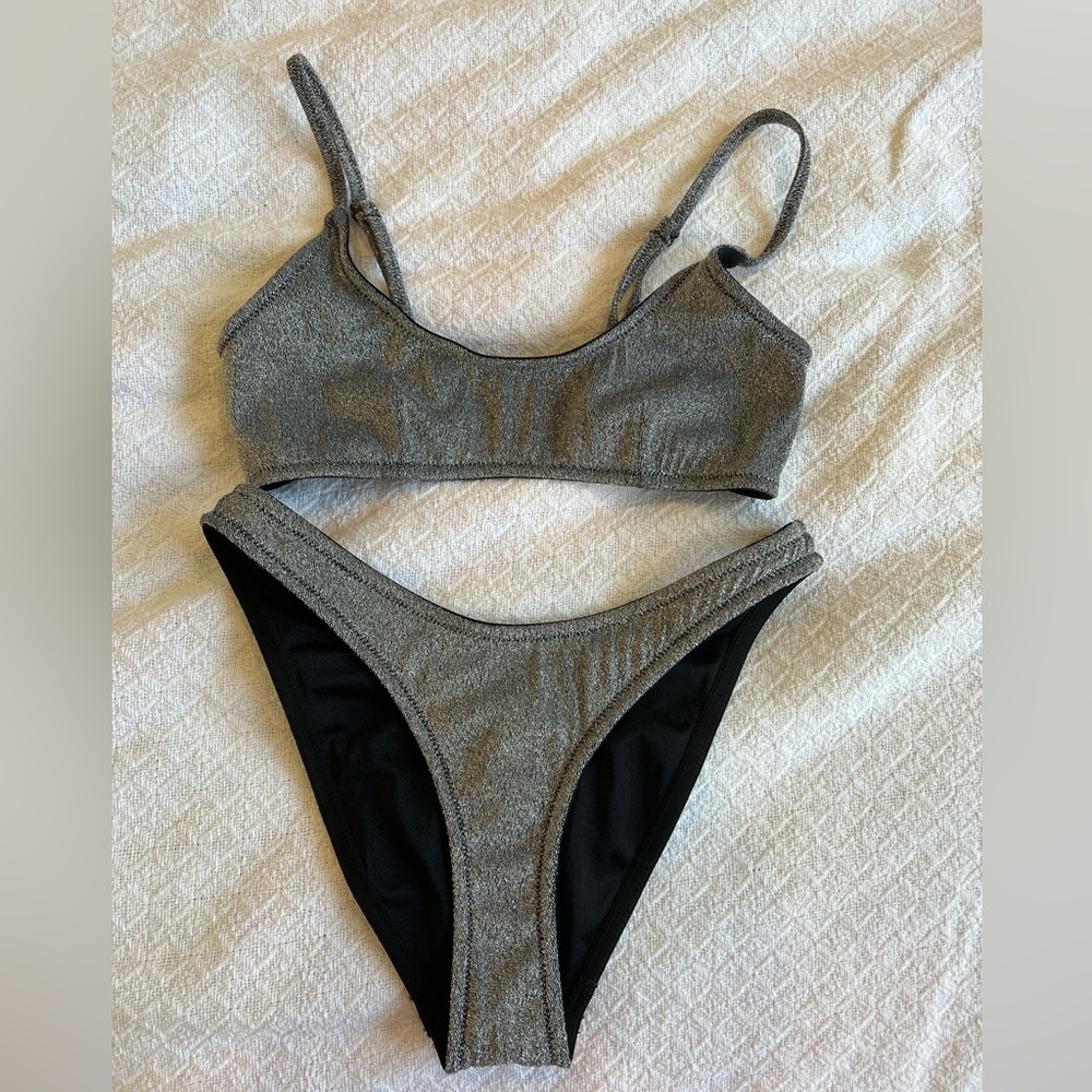 Silver triangl bikini